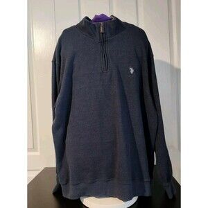 US Polo Assn Men’s Size Medium 1/4 Zip Pullover Sweater Long Sleeve Navy